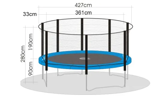 Gartentrampolin Set Air 430 mit Sicherheitsnetz