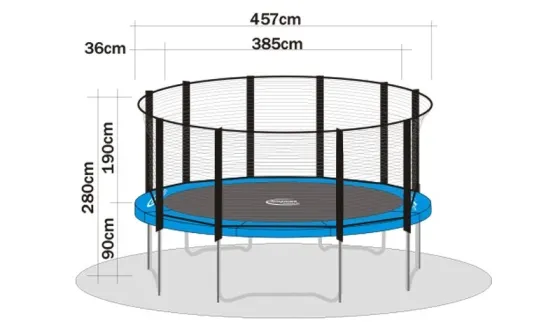 Riesentrampolin Set SuperAir 460 mit Sicherheitsnetz