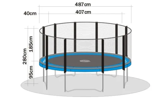 Sicherheitsnetz MegaAir für Trampoline 490 cm