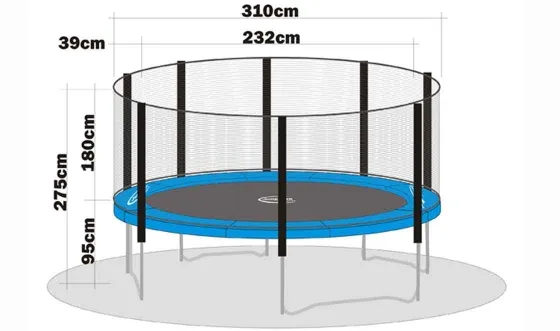 Trampolin Sicherheitsnetz MegaAir 310 ohne Stangen