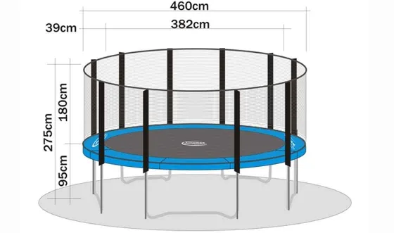 Trampolin Sicherheitsnetz MegaAir 460 ohne Stangen