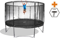 Gartentrampolin Set MegaAir 430 mit Sicherheitsnetz und Leiter