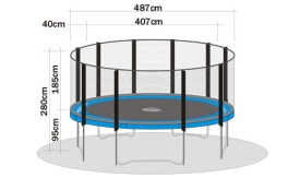 Sicherheitsnetz MegaAir fr Trampoline 490 cm