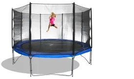Ersatz-Sicherheitsnetz für Trampoline 300–310 cm mit 4 U-Beinen (8 Netzstangen)