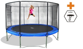 Trampolin Set Air 370 inklusive Sicherheitsnetz und Leiter